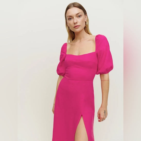 Reformation Pink Corvette Belgium Linen Dress. Size 0 - Picture 11 of 11